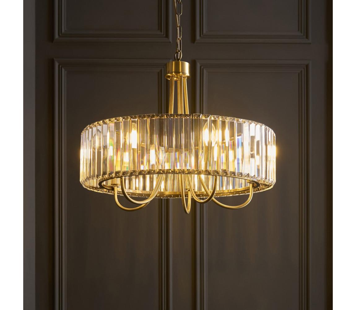 Endon 119610 - Luster na reťazi VISCONTI 5xE14/6W/230V mosadz 119610