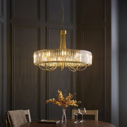 Endon 119611 - Luster na reťazi VISCONTI 8xE14/6W/230V mosadz