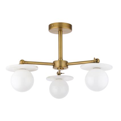 Endon 120036 - Luster na tyči CERCHIO 3xG9/5W/230V mosadz