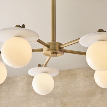 Endon 120037 - Luster na tyči CERCHIO 5xG9/5W/230V mosadz