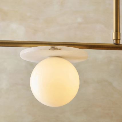 Endon 120038 - Luster na tyči CERCHIO 4xG9/5W/230V mosadz