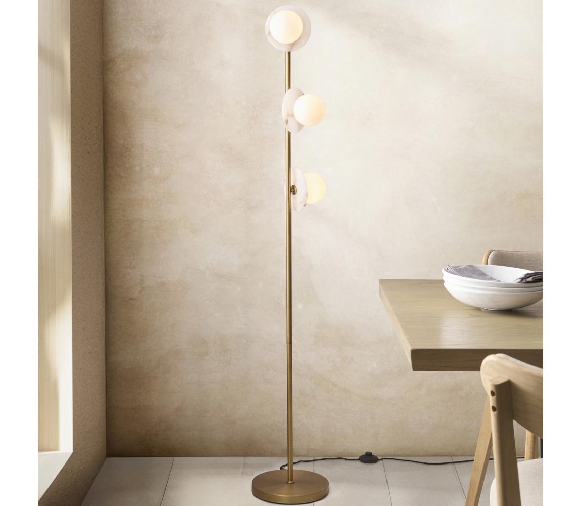Endon 120042 - Stojacia lampa CERCHIO 3xG9/5W/230V mosadz 120042