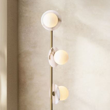 Endon 120042 - Stojacia lampa CERCHIO 3xG9/5W/230V mosadz