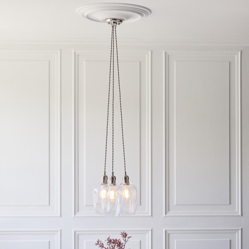 Endon 120644 - Luster na lanku 3xE27/10W/230V lesklý chróm
