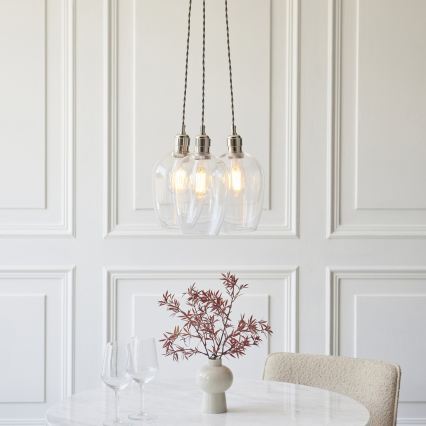 Endon 120644 - Luster na lanku 3xE27/10W/230V lesklý chróm