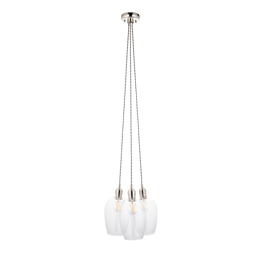 Endon 120644 - Luster na lanku 3xE27/10W/230V lesklý chróm