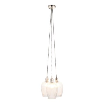 Endon 120652 - Luster na lankách 3xE27/10W/230V lesklý chróm