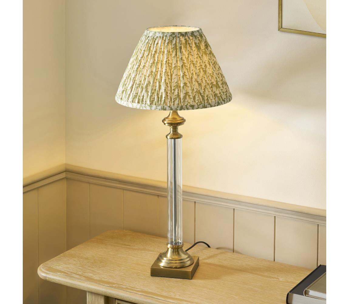 Endon 122515 - Stolná lampa AVEBURY 1xE27/10W/230V mosadz/zelená 122515