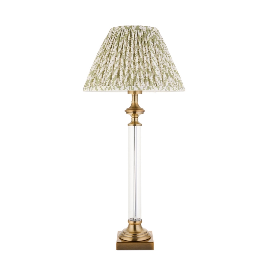Endon 122515 - Stolná lampa AVEBURY 1xE27/10W/230V mosadz/zelená