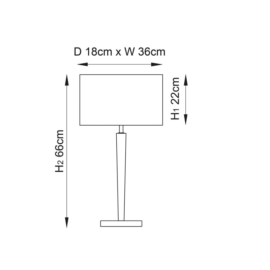 Endon 56707 - Stolná lampa MORETO 1xE27/60W/230V lesklý chróm/šedá