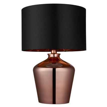 Endon 61149 - Stolná lampa WALDORF 1xE27/10W/230V medená/čierna
