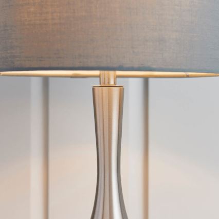 Endon 61192 - Stmievačná stolná lampa PICCADILLY 1xE14/40W/230V matný chróm/sivá