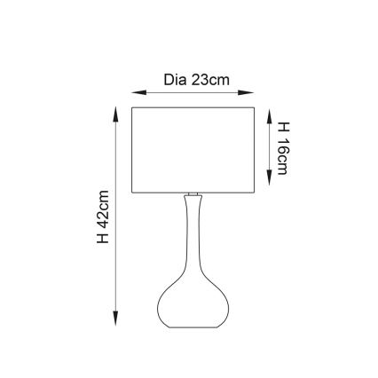 Endon 61192 - Stmievačná stolná lampa PICCADILLY 1xE14/40W/230V matný chróm/sivá