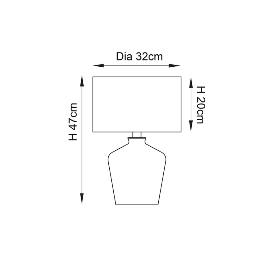 Endon 61198 - Stolná lampa WALDORF 1xE27/10W/230V lesklý chróm/biela