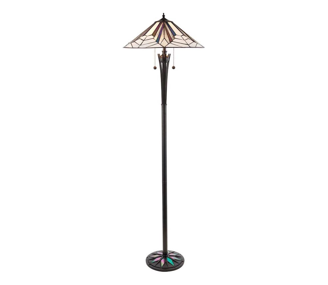 Endon 63934 - Stojaca lampa Tiffany ASTORIA 2xE27/60W/230V pr. 48 cm 63934