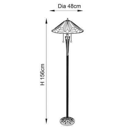 Endon 63934 - Stojacia lampa ASTORIA 2xE27/60W/230V pr. 48 cm