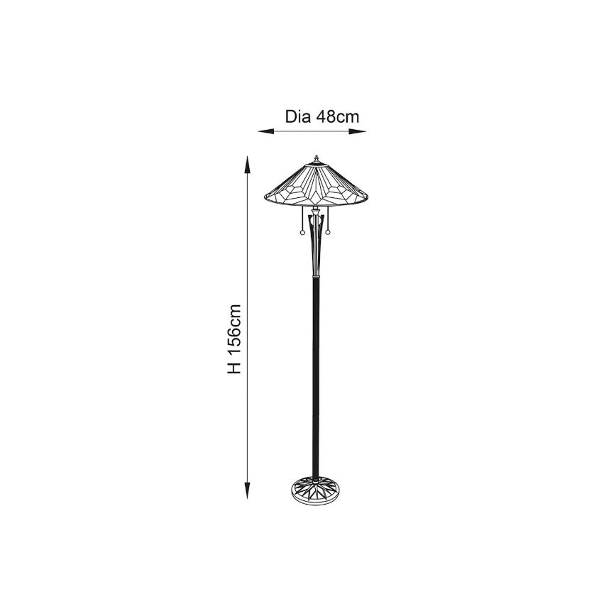 Endon 63934 - Stojacia lampa ASTORIA 2xE27/60W/230V pr. 48 cm