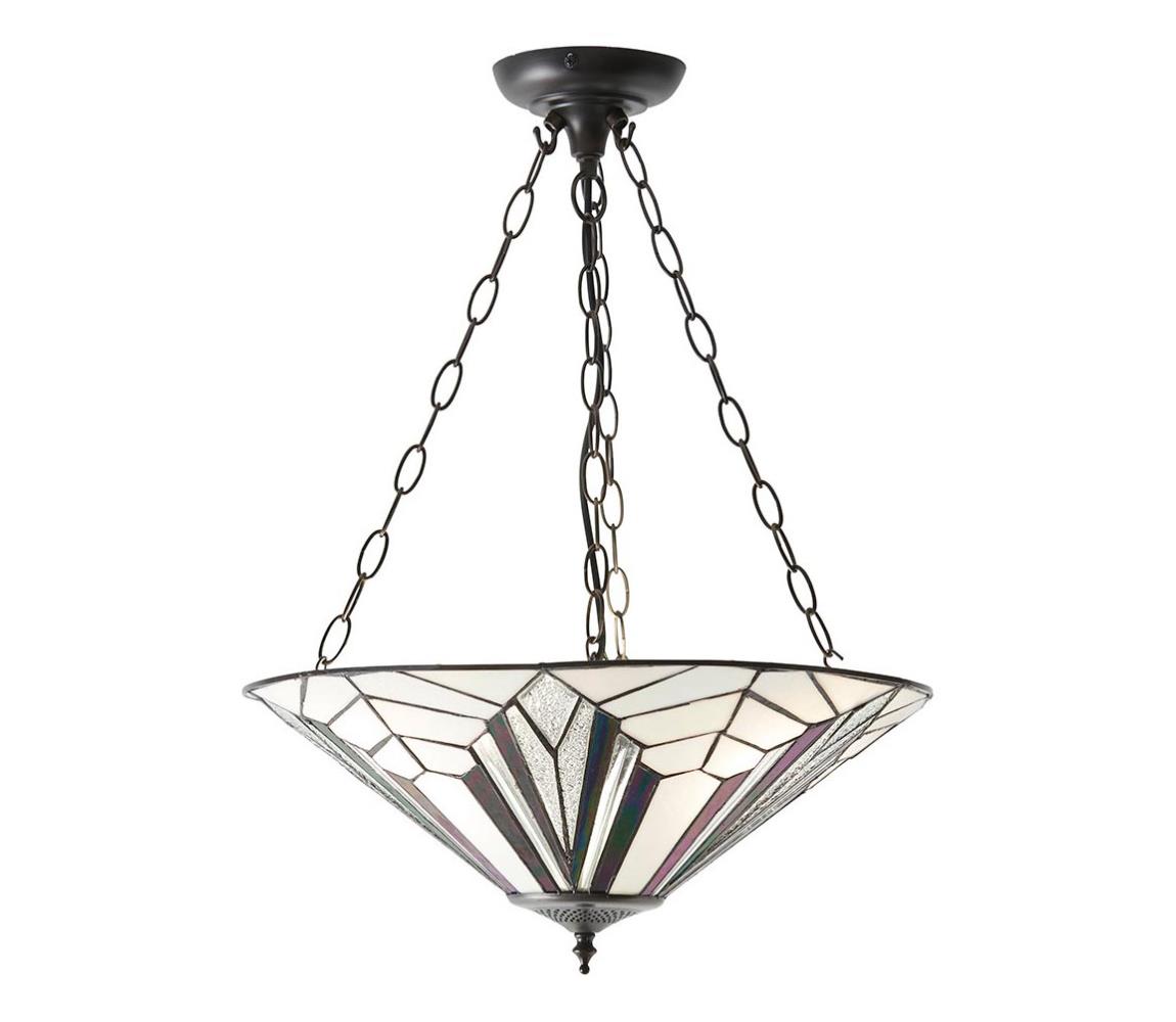 Endon 63936 - Luster na reťazi Tiffany ASTORIA 3xE27/60W/230V pr. 48 cm 63936