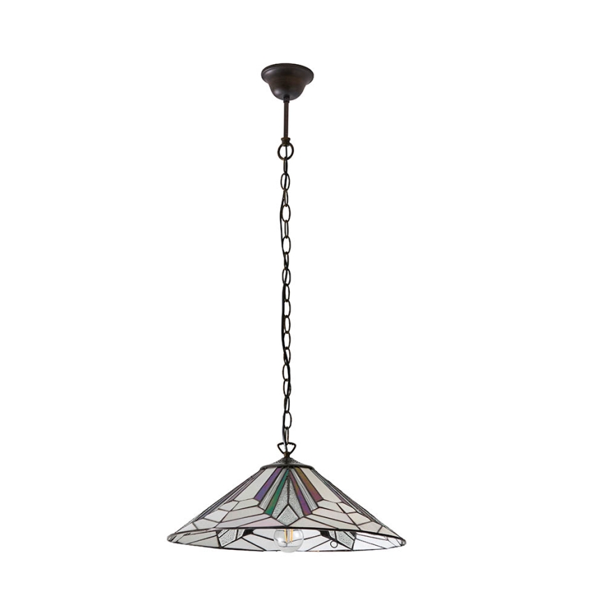 Endon 63938 - Luster na reťazi Tiffany ASTORIA 1xE27/60W/230V pr. 48 cm