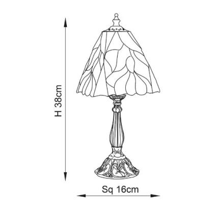 Endon 63963 - Stolná lampa BOTANICA 1xE14/40W/230V pr. 16 cm