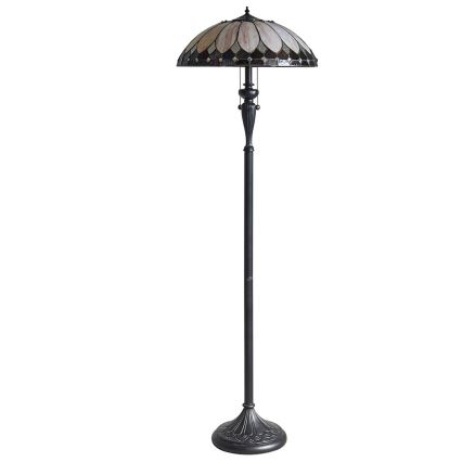 Endon 63972 - Stojacia lampa Tiffany BROOKLYN 2xE27/60W/230V priemer 50 cm
