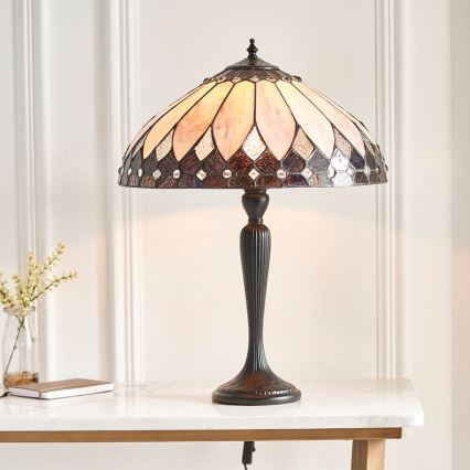 Endon 63982 - Stolná lampa BROOKLYN 1xE27/60W/230V priemer 40 cm