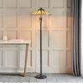 Endon 64041 - Stojacia lampa Tiffany DARK STAR 2xE27/60W/230V priemer 49 cm
