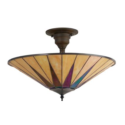 Endon 64043 - Prisadený luster Tiffany DARK STAR 3xE27/60W/230V pr. 49 cm