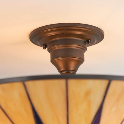 Endon 64043 - Prisadený luster Tiffany DARK STAR 3xE27/60W/230V pr. 49 cm