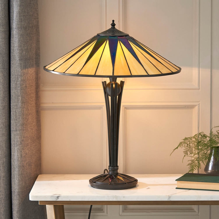 Endon 64045 - Stolná lampa DARK STAR 2xE27/60W/230V pr. 49 cm