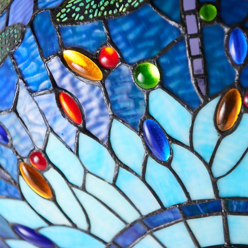 Endon 64075 - Luster na reťazi Tiffany DRAGONFLY 3xE27/60W/230V pr. 41 cm