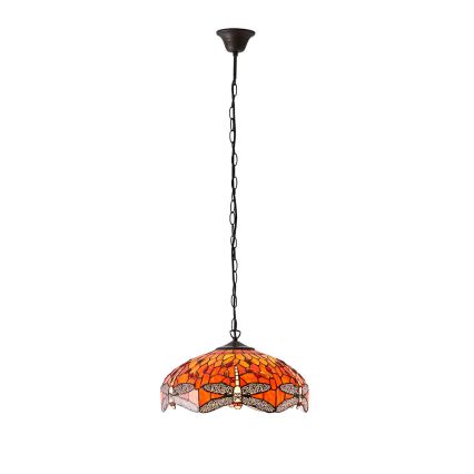 Endon 64081 - Luster na reťazi Tiffany DRAGONFLY 3xE27/60W/230V pr. 41 cm