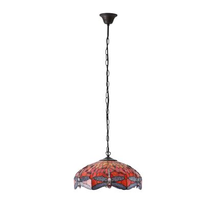 Endon 64081 - Luster na reťazi Tiffany DRAGONFLY 3xE27/60W/230V pr. 41 cm