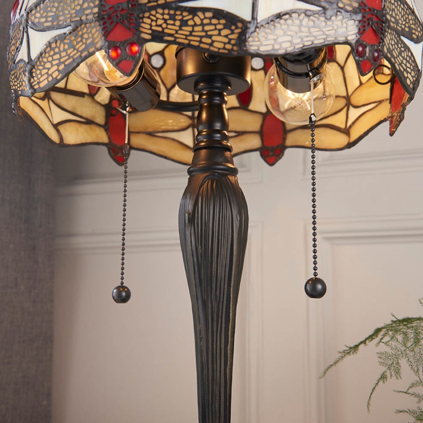 Endon 64086 - Stolná lampa DRAGONFLY 2xE27/60W/230V pr. 30 cm