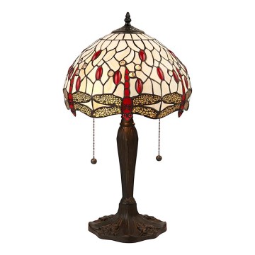 Endon 64086 - Stolná lampa Tiffany DRAGONFLY 2xE27/60W/230V priemer 30 cm