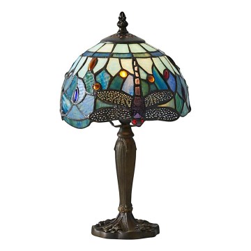 Endon 64088 - Stolná lampa Tiffany DRAGONFLY 1xE14/40W/230V priemer 20 cm