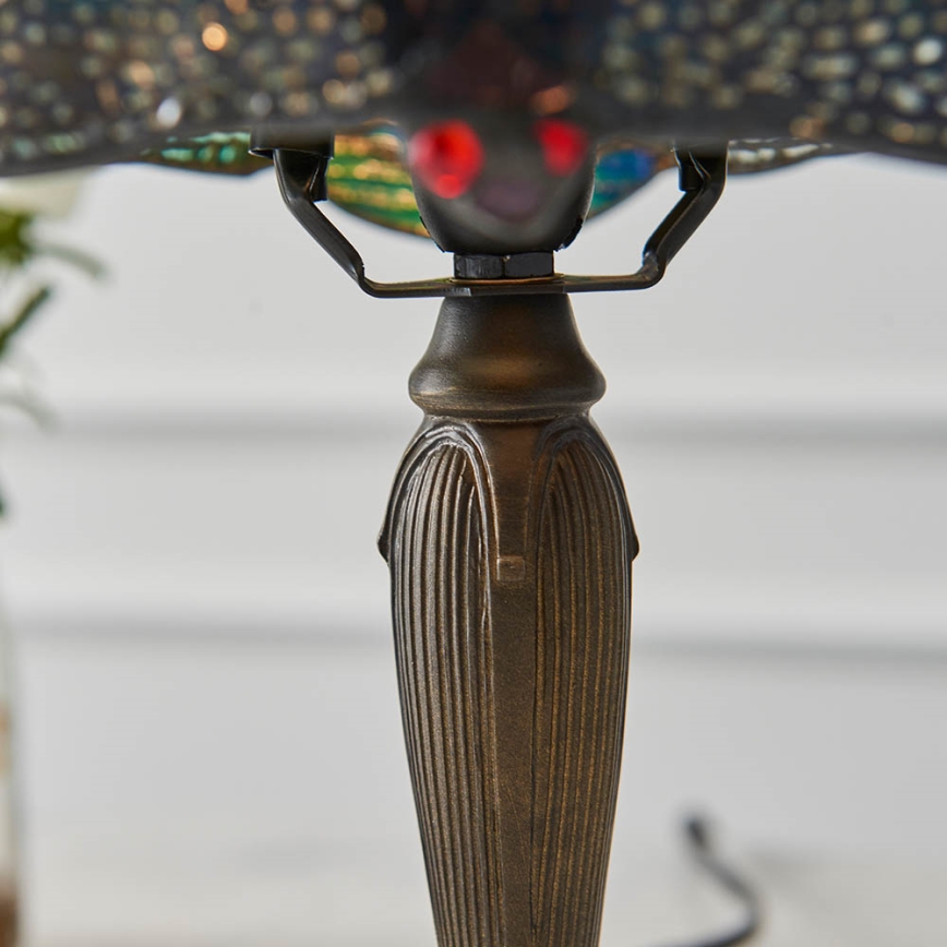 Endon 64088 - Stolná lampa Tiffany DRAGONFLY 1xE14/7W/230V priemer 20 cm