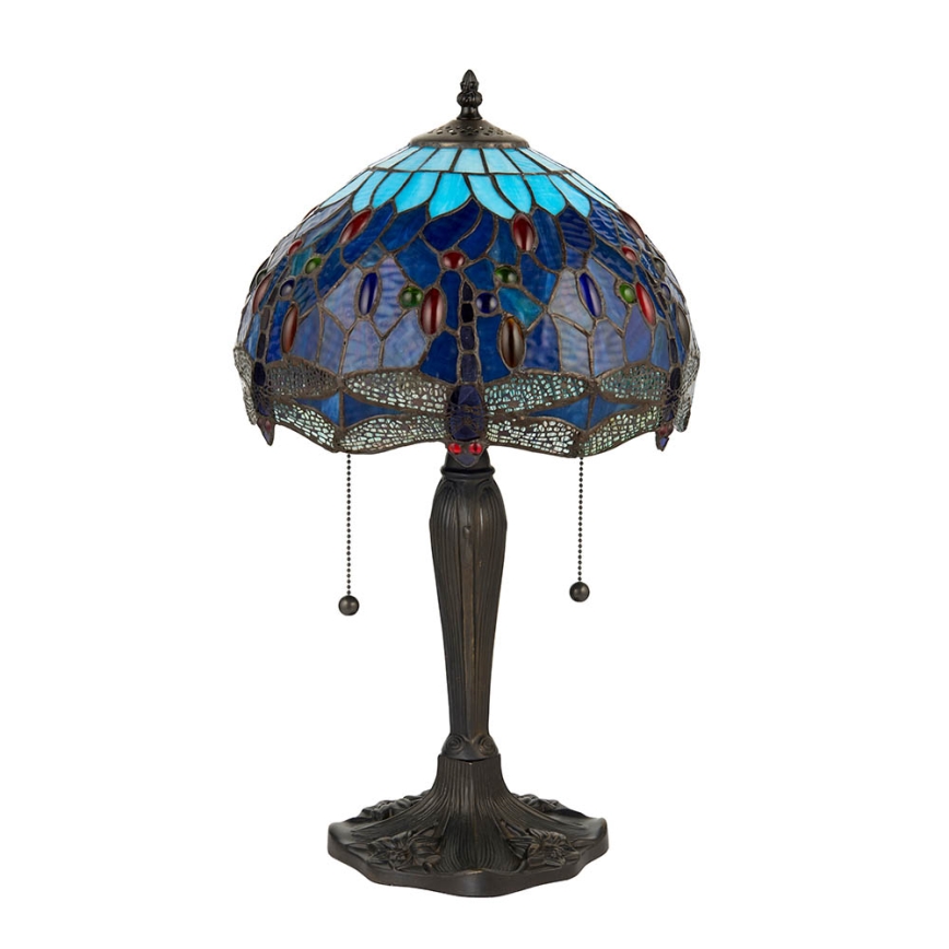 Endon 64090 - Stolná lampa Tiffany DRAGONFLY 2xE27/60W/230V pr. 30 cm
