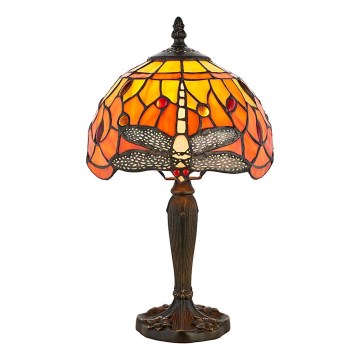 Endon 64091 - Stolná lampa Tiffany DRAGONFLY 1xE14/40W/230V priemer 20 cm