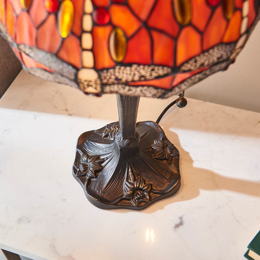 Endon 64092 - Stolná lampa DRAGONFLY 2×E27/60 W/230 V Ø 30 cm