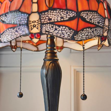 Endon 64092 - Stolná lampa DRAGONFLY 2×E27/60 W/230 V Ø 30 cm