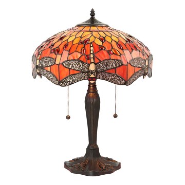 Endon 64093 - Stolná lampa DRAGONFLY 2xE27/60W/230V priemer 41 cm