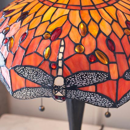 Endon 64093 - Stolná lampa DRAGONFLY 2xE27/60W/230V priemer 41 cm