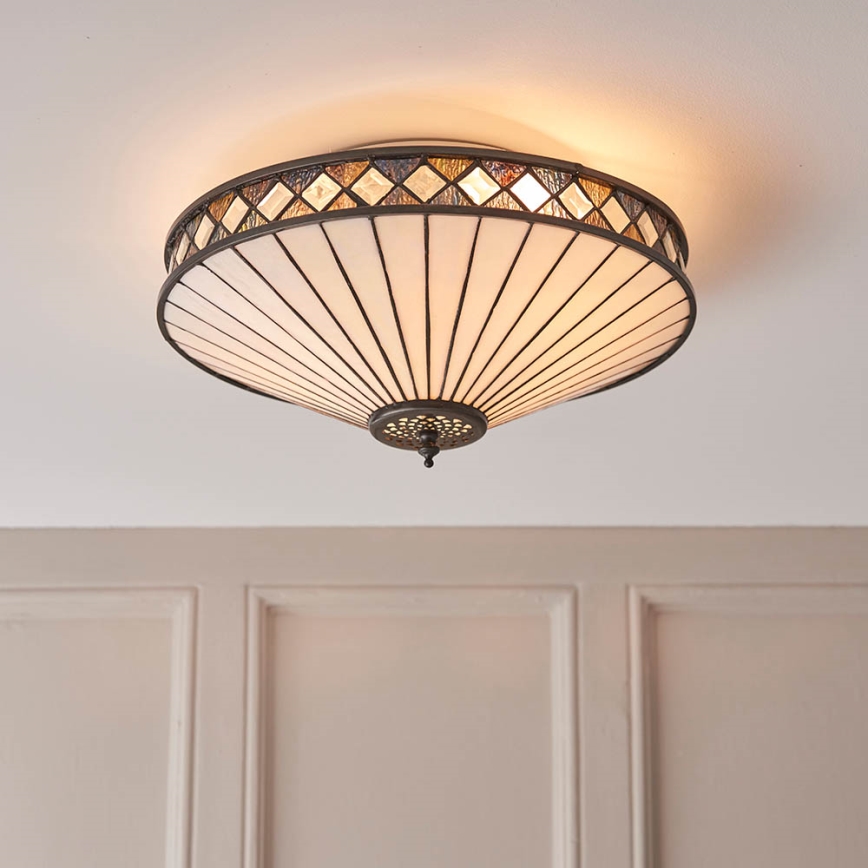 Endon 64145 - Stropné svietidlo FARGO 2xE27/60W/230V pr. 41,5 cm