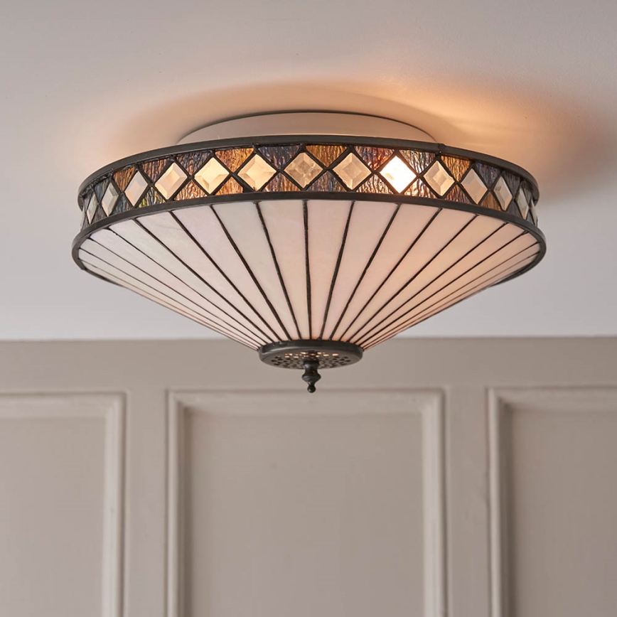 Endon 64145 - Stropné svietidlo FARGO 2xE27/60W/230V pr. 41,5 cm