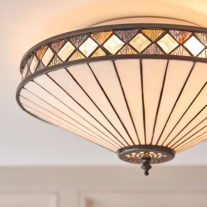 Endon 64145 - Stropné svietidlo FARGO 2xE27/60W/230V pr. 41,5 cm