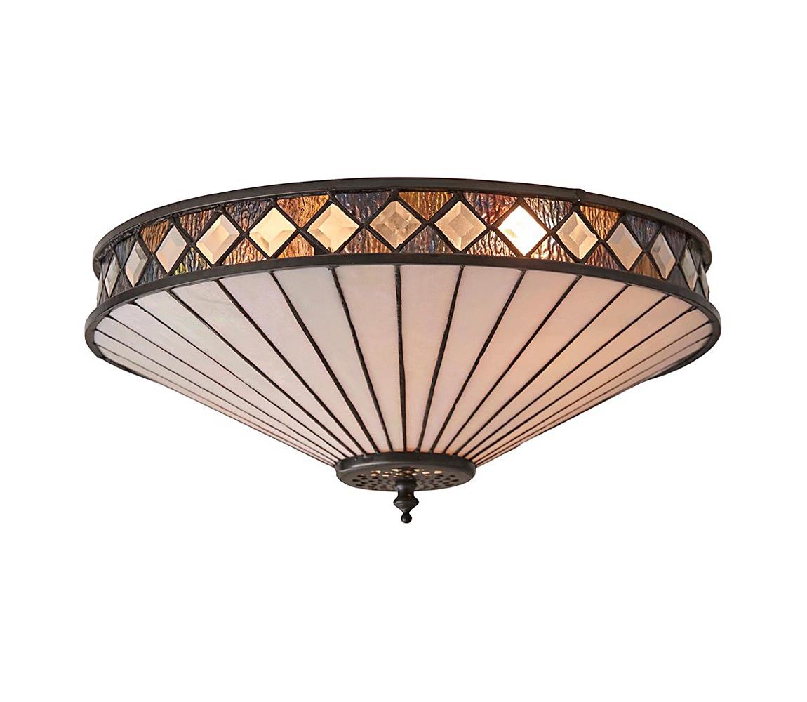 Endon 64145 - Stropné svietidlo Tiffany FARGO 2xE27/60W/230V pr. 41,5 cm 64145
