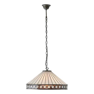 Endon 64147 - Závesný luster na reťazi Tiffany FARGO 1xE27/60W/230V priemer 50 cm