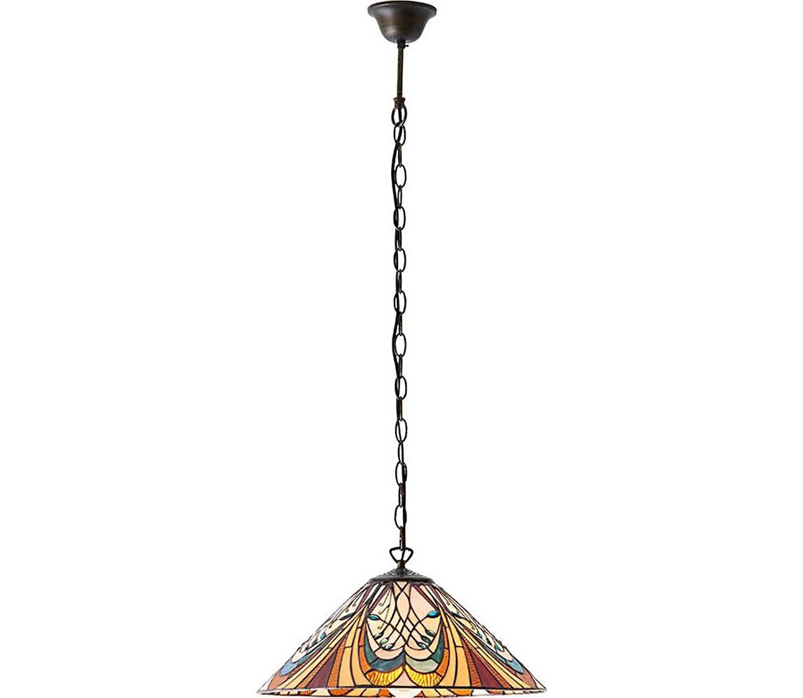 Endon 64162 - Závesný luster Tiffany HECTOR na reťazi 1xE27/60W/230V pr. 40 cm 64162