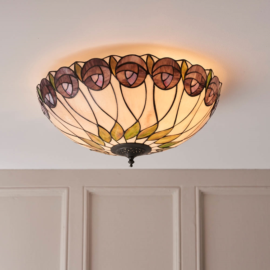 Endon 64173 - Stropné svietidlo HUTCHINSON 2xE27/60W/230V pr. 50 cm